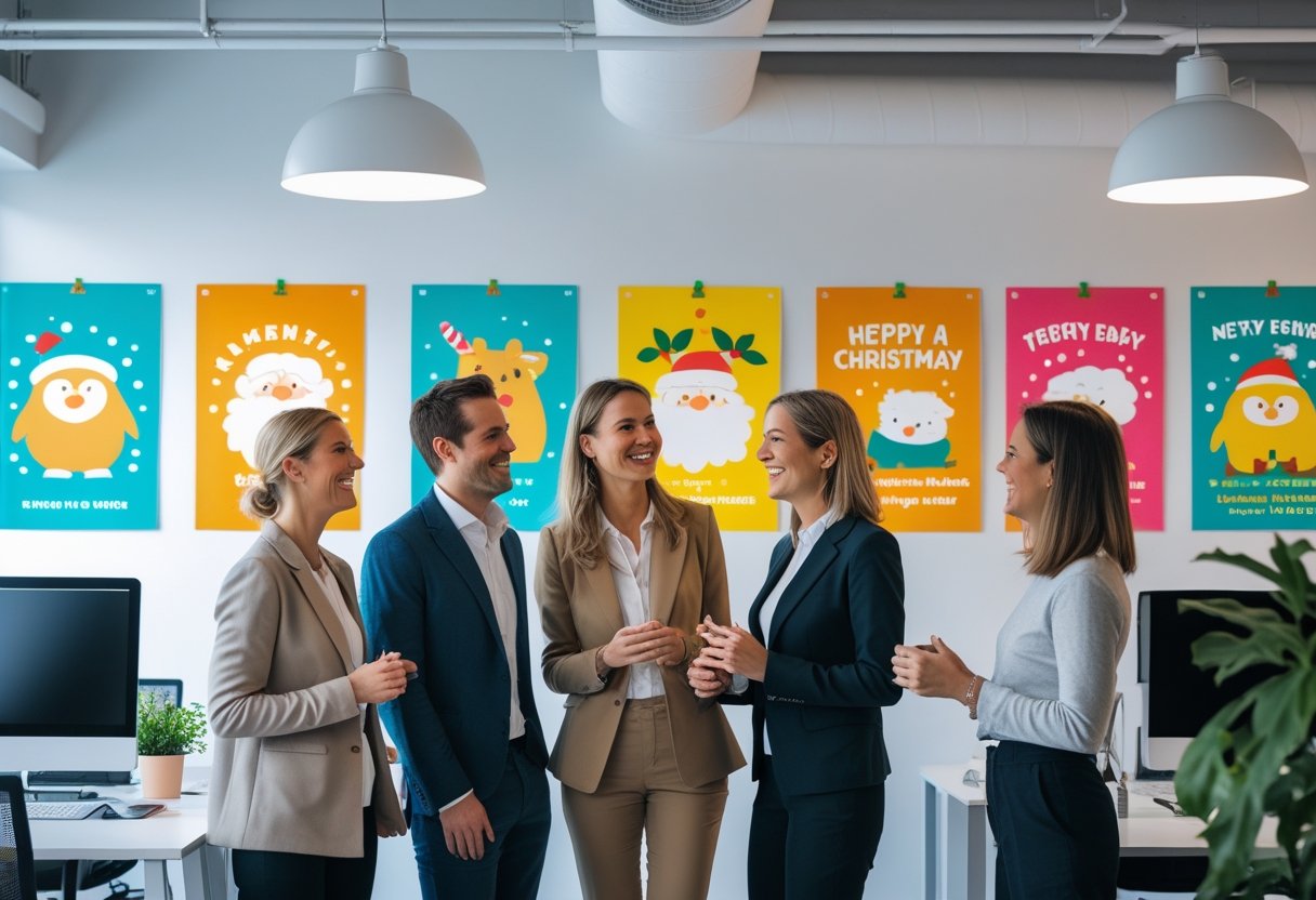 Kreative gaveideer til jul sjove plakater til kontoret