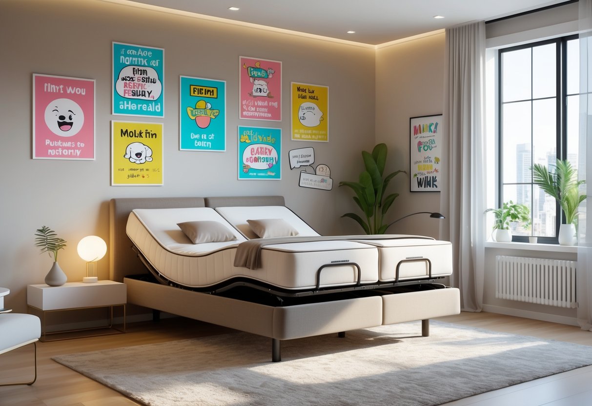 Hvordan du skaber et humoristisk soveværelse med sjove plakater og elevationssenge på tilbud